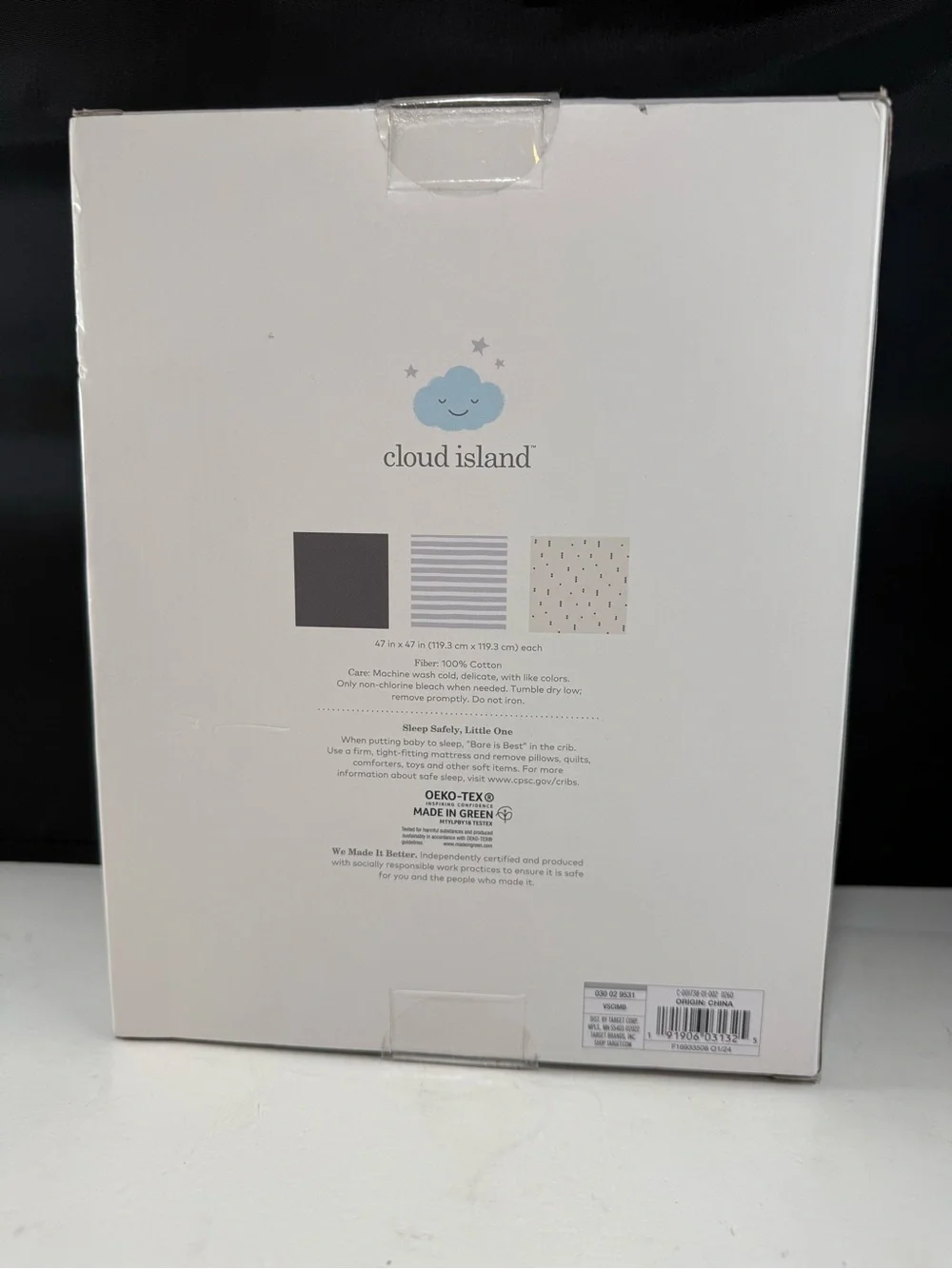 cloud island Waffle 3 Hooded Baby Towels & 2 muslin swaddling blankets NEW